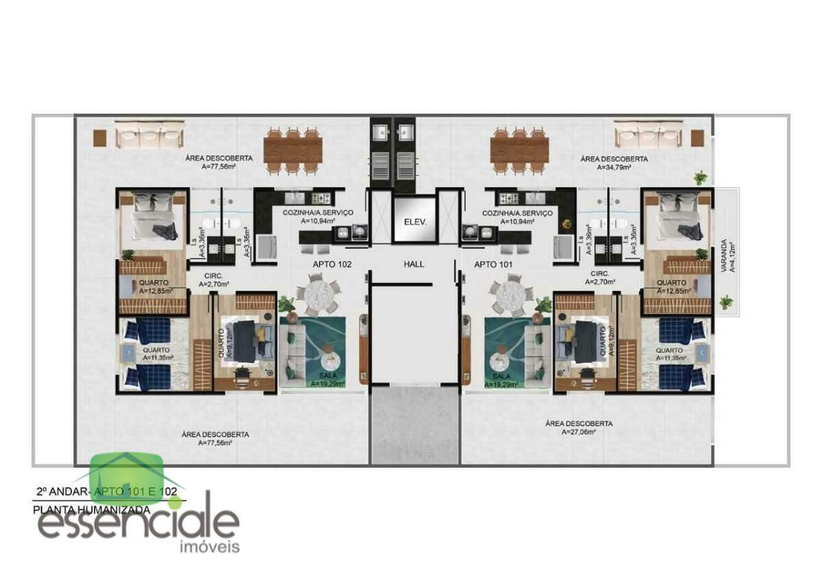 Apartamento de 88m² e 3 quartos no bairro Jardim Riacho das Pedras à partir de R$ 750.000