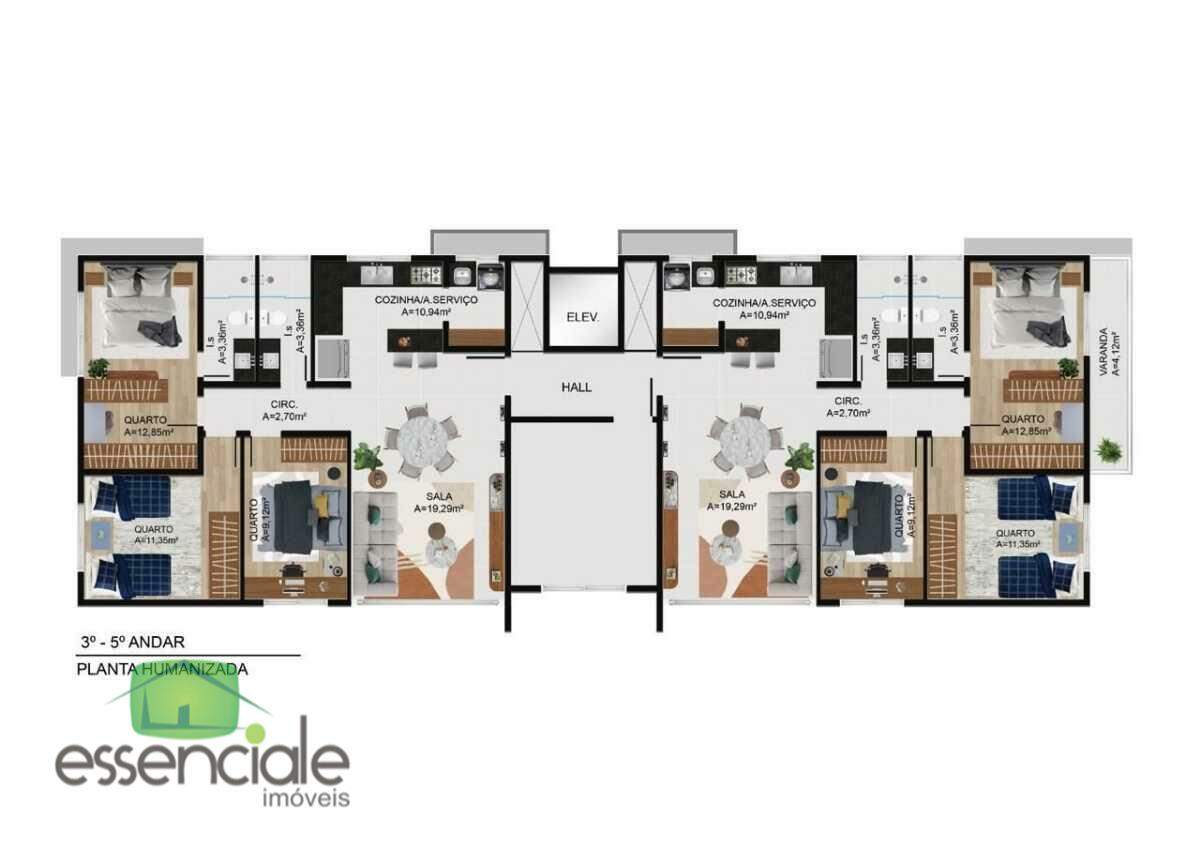 Apartamento de 88m² e 3 quartos no bairro Jardim Riacho das Pedras à partir de R$ 750.000